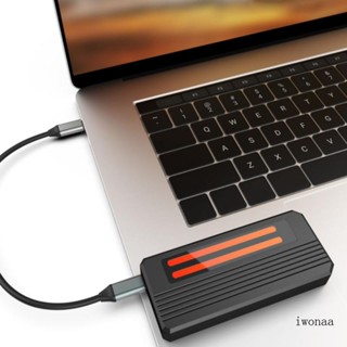 Iwo เคสอลูมิเนียมภายนอก USB3 1 Gen2 Type-C เป็น NVME PCI-E M-Key Solid State Drive