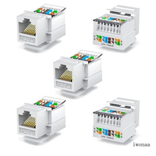 Iwo โมดูลอะแดปเตอร์แจ็คเชื่อมต่อ CAT6 UTP RJ45 สําหรับคอมพิวเตอร์ 5 ชิ้น