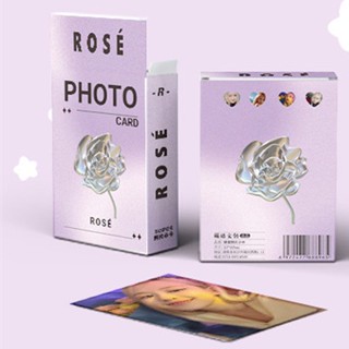 โปสการ์ดโลโม่ อัลบั้มรูปภาพ ROSE Black-Pink สีดํา สีชมพู จํานวน 50 ชิ้น ต่อกล่อง