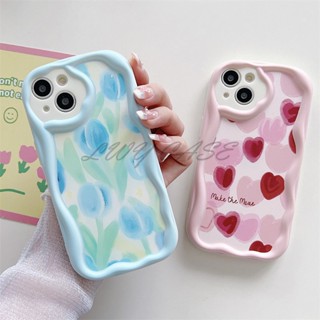 Lwy เคสโทรศัพท์มือถือ ลายดอกทิวลิป สําหรับ Realme C2 C1 C11 C20 C12 C15 C17 C25 C25s C21 C25Y C21Y C31 C33 C35 C55 C30s C30 C53 2 Pro 5 Pro 7 8i 8 Pro 5i 5s 6 6i 7i 10 Narzo N53 เคสนิ่ม ลายดอกไม้