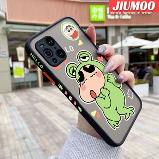 เคสมือถือ แบบใส ลายการ์ตูนชินจัง ขอบสี่เหลี่ยม กันกระแทก สําหรับ OPPO Find X3 5G Find X3 Pro 5G Find X2 Pro