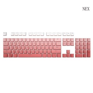 Nex ปุ่มกดคีย์บอร์ด PBT 104 คีย์ โปร่งแสง สําหรับคีย์บอร์ดเมคคานิคอล Cherry MX-Switch