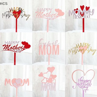 Hcs INS Mom ท็อปเปอร์เค้กวันเกิด สีทอง ความรัก อะคริลิค ที่ดีที่สุด วันแม่ ปาร์ตี้ เค้ก ท็อปเปอร์ บ้าน แม่ &amp;#39; s ของขวัญวันหยุด ของตกแต่งขนมหวาน HC