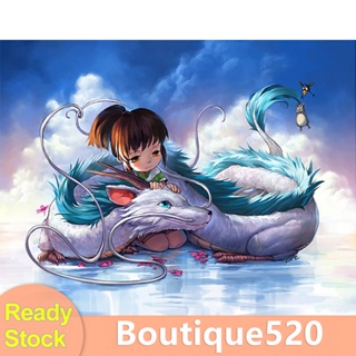 [boutique520.th] ภาพวาดปักเพชร พลอยเทียม ทรงกลม ลายผู้หญิง 5D DIY