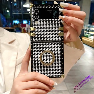 เคสโทรศัพท์มือถือ แบบฝาพับ ทรงสี่เหลี่ยม ลายฟันสุนัข สําหรับ Samsung Galaxy Zflip3 Z Flip4