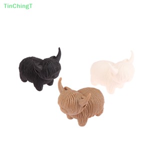 [TinChingT] ตุ๊กตาวัวไฮแลนด์ ขนาดเล็ก สําหรับตกแต่งบ้าน ฟาร์ม [ใหม่]