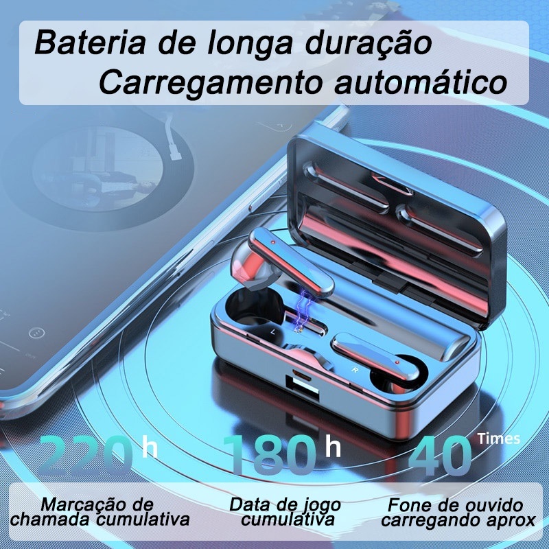 หูฟังบลูทูธ S20 TWS พร้อมไมโครโฟน กันน้ํา สําหรับ Xiaomi iOS 2000mAh