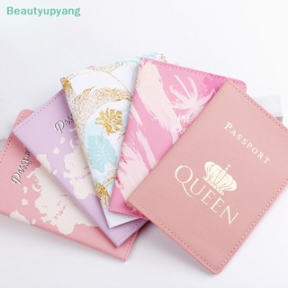 [Beautyupyang] กระเป๋าใส่หนังสือเดินทาง พิมพ์ลายตัวอักษร เรียบง่าย แฟชั่นสําหรับผู้หญิง และผู้ชาย