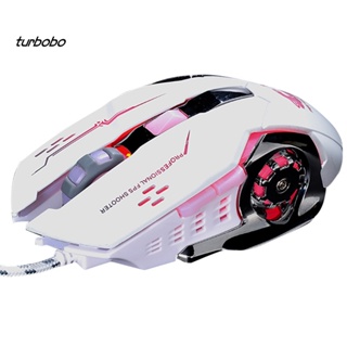 Turbobo GUIGSI เมาส์เกมมิ่งไร้สาย DPI 2.4GHz 6 ปุ่ม มีไฟ LED ปรับได้ สําหรับแล็ปท็อป PC