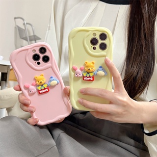 3D กันกระแทก สําหรับ iPhone 14 Pro Max 13 12 12Pro 13Pro 14Pro 14plus เคสมือถือ Soft TPU Case เคสป้องกัน Cute Cartoon Winnie the Pooh Rainbow Rabbit รอยสักครีม เปลือกซิลิคอน ป้องกันการตก