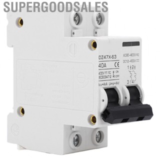 Supergoodsales Din Rail Circuit Breaker  Modular Structure 2P DC12‑400V AC90‑400V Compact Size for Wind Solar System