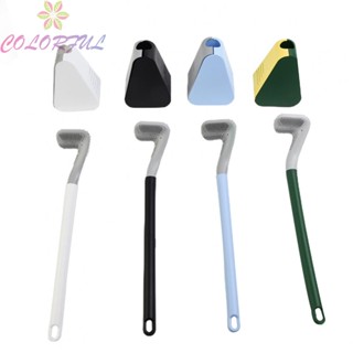 【COLORFUL】Toilet Brush 1pcs Bristles Cleaning Brush Holder Set Household Leakproof