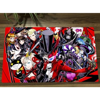 Persona 5 Yugioh Playmat Anime Custom CCG TCG แผ่นรองเมาส์ และแผ่นรองเมาส์ 04