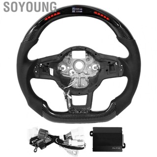 Soyoung Steering Wheels Carbon Fiber  Shift Lights LCD Display Wheel Fit for Volkswagen  MK7 Mk7.5 R