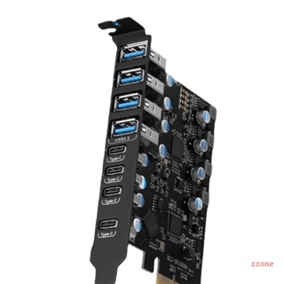 Zzz อะแดปเตอร์การ์ดขยาย 8 พอร์ต 20G USB3 2 Type-C PCIE PCI-E 20G ULANSON