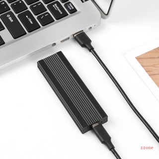 Zzz เคส M2 SSD NVME Enclosure M2 เป็นอะแดปเตอร์ USB Type-C SSD สําหรับโปรโตคอล NVME PCIE M-Key B+M 2230 2242 2260 2280