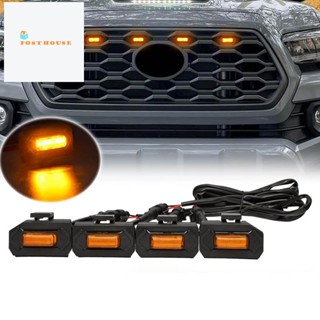 ไฟกระจังหน้า LED สีเหลืองอําพัน สําหรับ Toyota Tacoma Raptor TRD Off Road Sport 2020 2021 4 ชิ้น