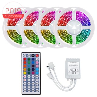 สายไฟ RGB LED 3528 1200 ดวง ยาว 20 ม. ยืดหยุ่น พร้อมรีโมตคอนโทรล 44 คีย์ สําหรับห้องนอน ฮาโลวีน คริสต์มาส