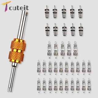 R12 R134A A/C ชุดถอดระบบวาล์ว AC แกนทองแดง ป้องกันการกัดกร่อน สําหรับรถยนต์