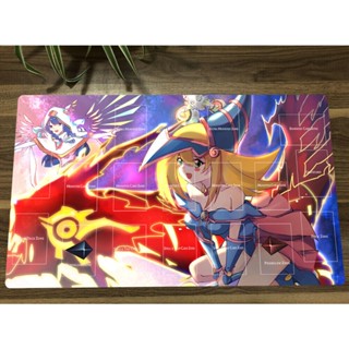 Yugioh Duel Playmat Diviner of the Herald &amp; Dark Magician Girl TCG แผ่นรองเมาส์เล่นเกม