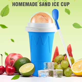 Slushy Maker ไอศกรีมบีบ Peasy Slush ถ้วยระบายความร้อนอย่างรวดเร็ว ขวดนมสมูทตี้ Cawan Freeze Shake