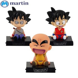 MARTIN โมเดลตุ๊กตา Dragon Ball Shaking Head Goku Kuririn ของเล่นสําหรับเด็ก