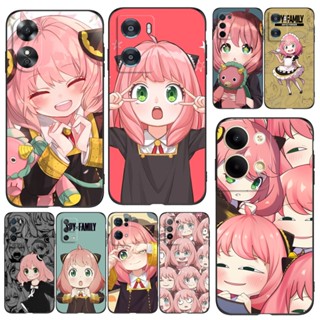 เคสโทรศัพท์มือถือ ซิลิโคนนิ่ม Tpu ลาย Spy×Family Pink Anya สีดํา สําหรับ OPPO A94 5G 4G Reno 5 Z Reno4 Lite F17 Pro