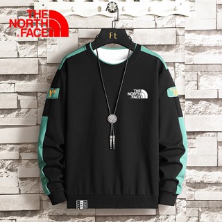 The.north.face เสื้อกันหนาวลําลอง แขนยาว คอกลม เข้ารูป ใส่สบาย แฟชั่นสําหรับผู้ชาย [M-4XL]