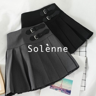 Solenne  กระโปรง กระโปรงผู้หญิง สไตล์เกาหลี สําหรับผู้หญิง 2023 ใหม่ สวยงาม High quality Korean Style ทันสมัย A23M0BR 36Z230909