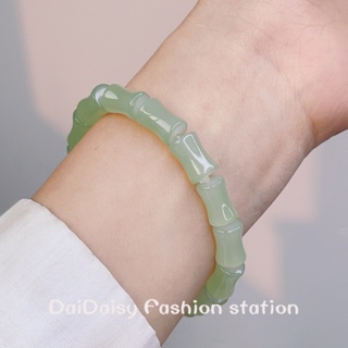 Daidaisy √♥ สร้อยข้อมือ ประดับลูกปัดไม้ไผ่ แบบเรียบง่าย สไตล์โบราณ สําหรับผู้หญิง