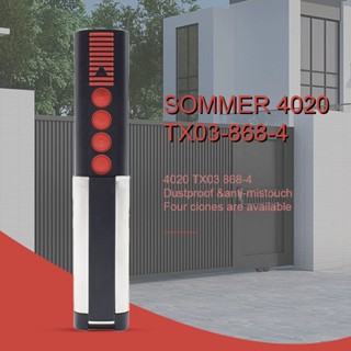 Sommer รีโมตควบคุมประตูโรงรถ 4 ปุ่ม 4020 TX03 868-4