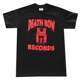 เสื้อยืด พิมพ์ลายกราฟฟิค Death Row Records สีดํา ไซซ์ XS-4XL-5XL-6XL