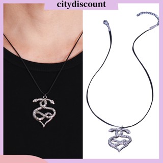 &lt;citydiscount&gt; สร้อยคอ จี้งู สไตล์พังก์ ชุบไฟฟ้า เครื่องประดับ สําหรับผู้หญิง