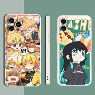 เคสโทรศัพท์มือถือ ขอบตรง ลายการ์ตูนอนิเมะ Demon Slayer Tokitou Muichirou สําหรับ Infinix Smart 6 HD 6 Plus 4 5 6 7 Note 10 11 12 Pro 8 8I Tecno Spark 10 6 8 GO 7 Pro Zero 20 X Neo นุ่ม