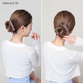 [cherry2] กิ๊บติดผม ประดับลูกปัดคริสตัล หรูหรา เครื่องประดับ สําหรับผู้หญิง เจ้าสาว งานแต่งงาน [TH]