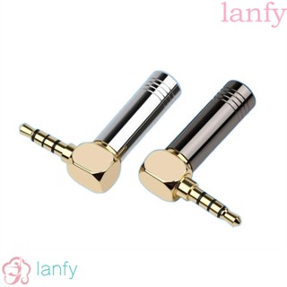 LANFY แจ็คเชื่อมต่อหูฟัง 90 องศา มุมขวา 3.5 มม. 4 ขั้ว ทนทาน