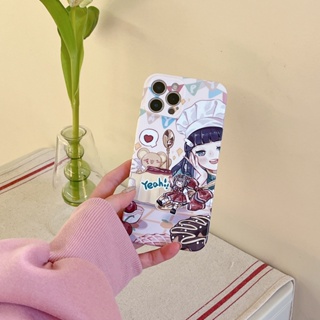 เคสโทรศัพท์มือถือแบบแข็ง กันกระแทก ลายการ์ตูนเด็กผู้หญิง ผูกโบว์น่ารัก สําหรับ iPhone 13 12promax xs 13 pro 14promax 78plus xs xr xsmax 6plus