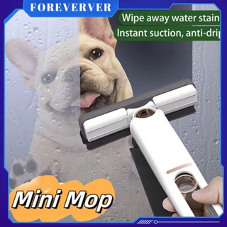 Mini Mop แบบพกพา Mini Squeeze Mop เดสก์ท็อปทำความสะอาดฟองน้ำ Mop Mini Desktop ทำความสะอาดกระจก Wiper เครื่องมือทำความสะอาดในครัวเรือน fore