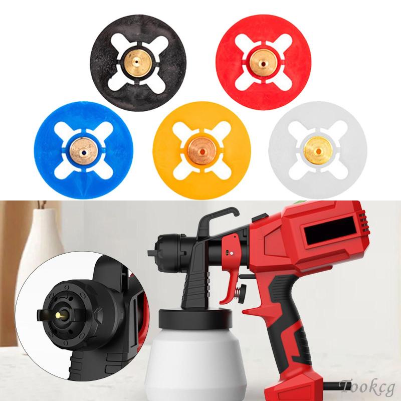 [Tookcg] หัวฉีดสี 5x, หัวฉีดสเปรย์สําหรับโครงการ DIY ที่บ้าน, 1.0/1.5/1.8/2.0/2.5 มม. หัวฉีดไฟฟ้าโครงการจิตรกรรมสําหรับประตู
