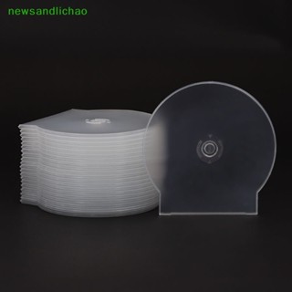 Newsandlichao กล่องพลาสติกใส ทรงกลม สําหรับใส่แผ่น CD ซีดี ดีวีดี 1/3 ชิ้น