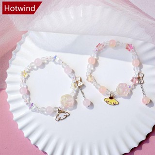 Hotwind สร้อยข้อมือ ลูกปัดคริสตัล รูปกรงเล็บแมว ปรับได้ เรียบง่าย เครื่องประดับ สําหรับมือ V4X6