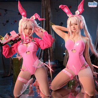 Cosplayfm Nikke: ชุดบอดี้สูทคอสเพลย์ The Goddess of Victory Alice Rabbit Girl เซ็กซี่ สําหรับผู้หญิง