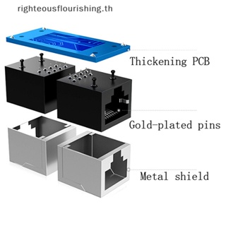 Righteousflourishs.th อะแดปเตอร์เชื่อมต่อเครือข่ายอีเธอร์เน็ต RJ45 Cat7 6 5E 8P8C 1 ชิ้น