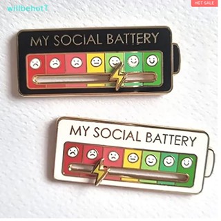 [WillbehotT] เข็มกลัด รูป My Social Pins แบบโต้ตอบ สร้างสรรค์ [ใหม่]