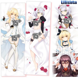 ปลอกหมอน พิมพ์ลายการ์ตูนอนิเมะ Dakimakura Genshin Impact Noelle and Lumine and Hutao Game แฮนด์เมด