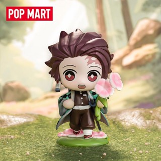 [ของแท้] ของเล่นฟิกเกอร์ Popmart Demon Slayer Brith Flower Series Mystery Box ขนาดเล็ก แฮนด์เมด JO0F