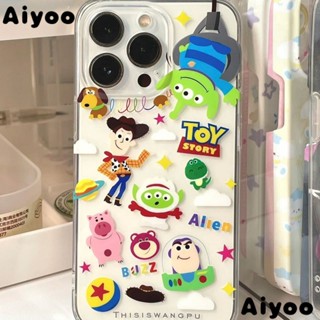 เคสโทรศัพท์มือถือแบบใส ลาย Toy Story สําหรับ Apple 14pro xsmax promax11max xs