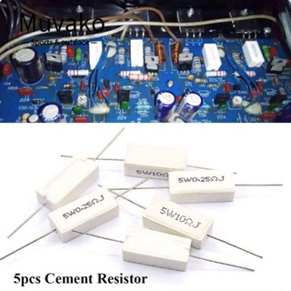 Muvako ตัวต้านทานซีเมนต์เซรามิค 5W 5% SQP RX27 คุณภาพสูง 5 ชิ้น