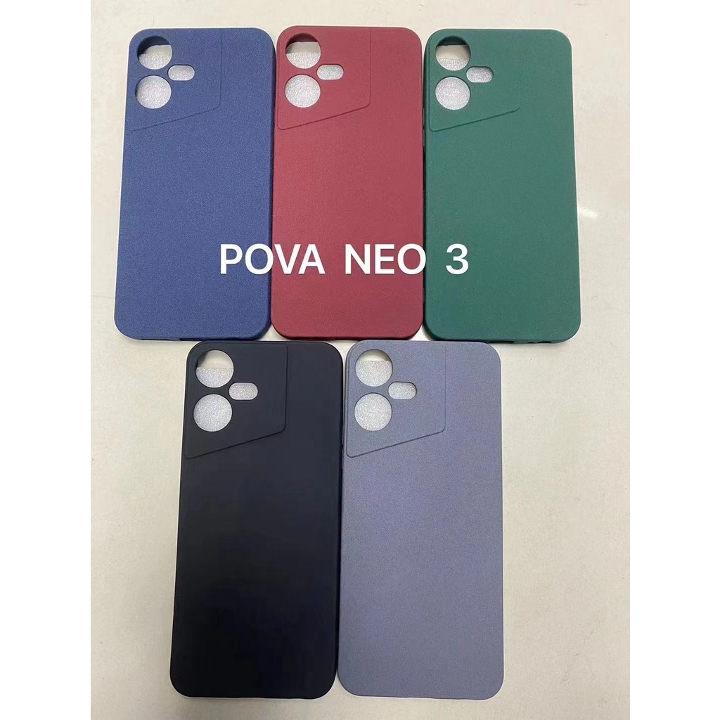 Tecno Pova 5 4 Pro 3 2 Neo Neo3 Neo2 4Pro Pova5 Pova ลายนิ้วมือทราย Matte Soft TPU Case Anti Back ยา