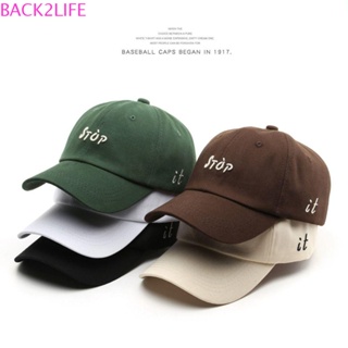 BACK2LIFE หมวกเบสบอลลําลอง กันแดด ปักลาย สามารถปรับได้ อเนกประสงค์ สไตล์สตรีท สําหรับผู้หญิง